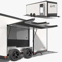 ATC Enclosed Car Hauler Trailer White