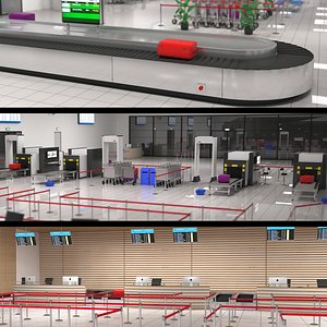 Airport Interior Collection 2 3D model