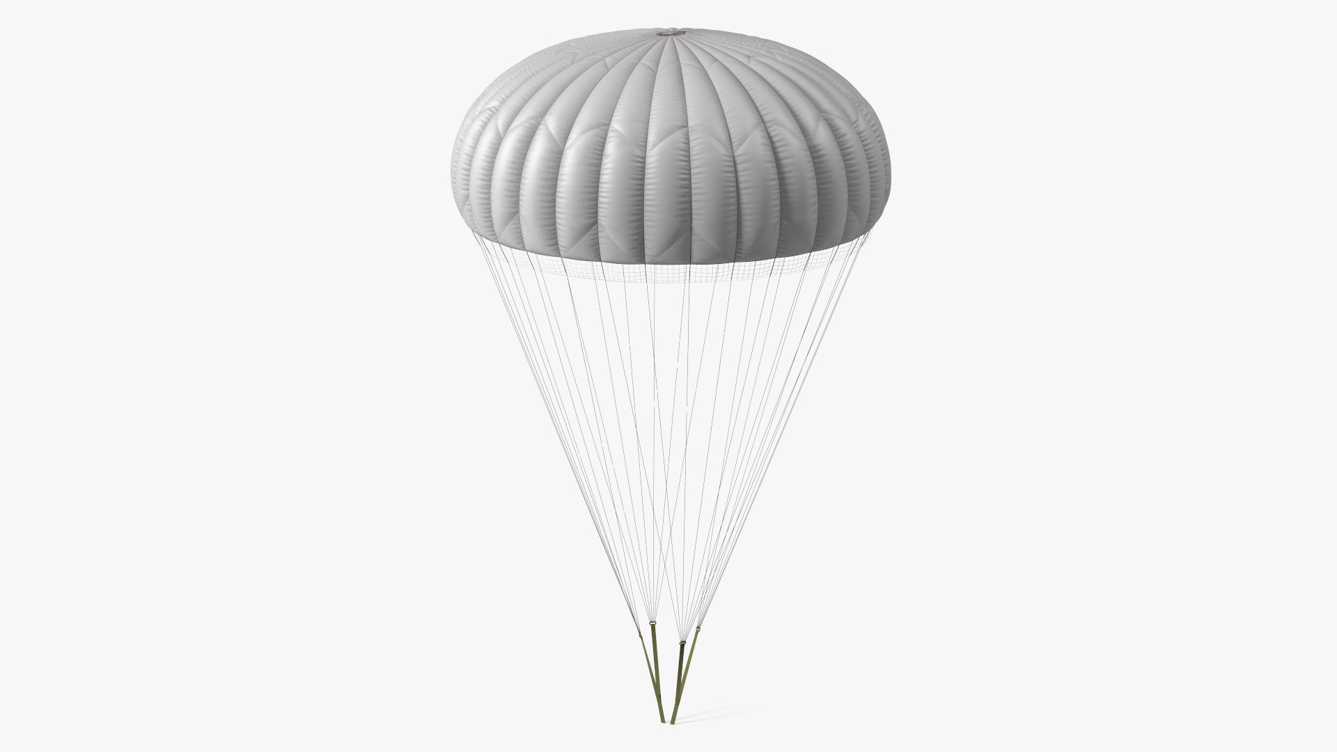 Dome Gray Parachute 3D model preview