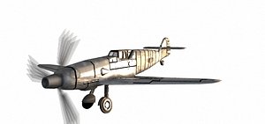 messerschmit fighter plane 3d model