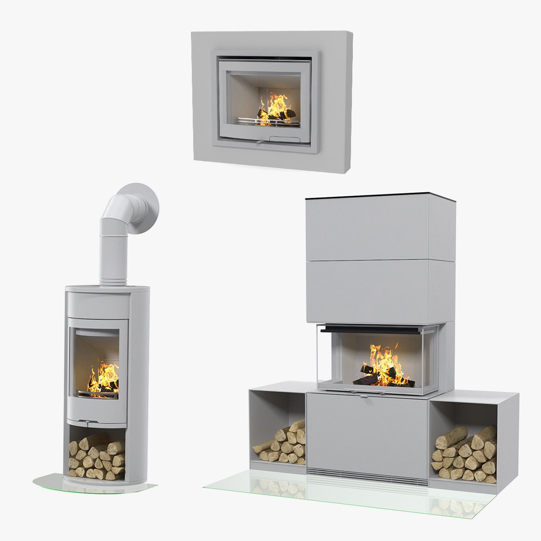 Fireplaces Collection 2 3D model preview
