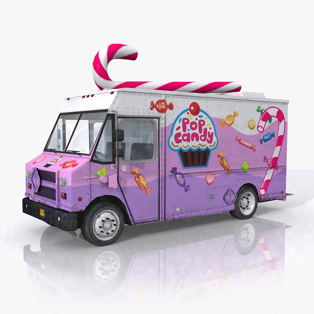 Candy Food Truck 3d Model