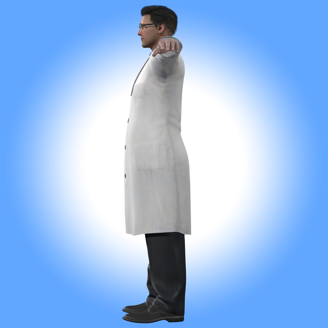 3D Scientist Doctor Rig Model - TurboSquid 2021563
