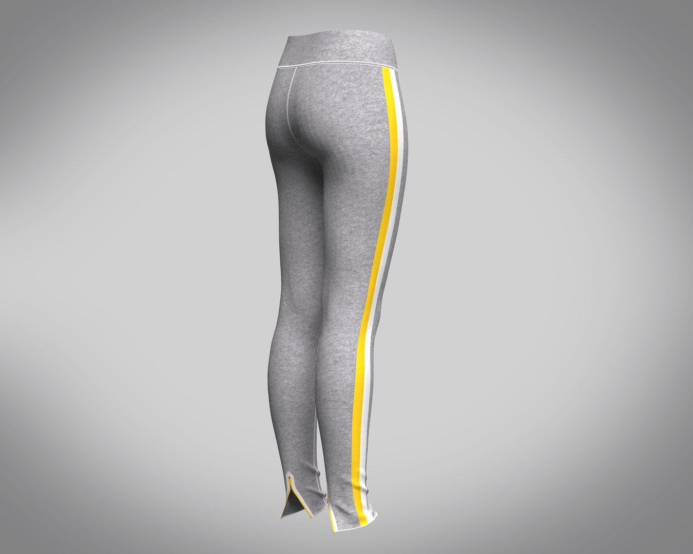 Ladies GYM Leggings-Grey Melange 3D model