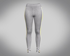 Girls Sports Leggings-sublimation Printed 3D model