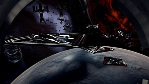 Planet and starships