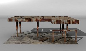 derelict garage 3d 3ds