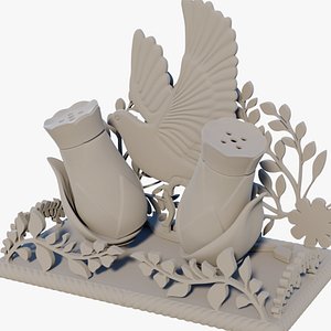 Napkin and salt and pepper holder - Printable model