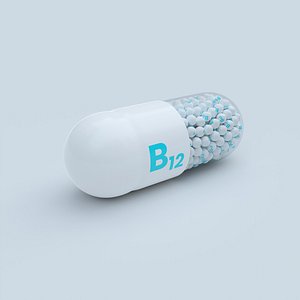 Full Capsule Pill With Vitamin Textures 3D