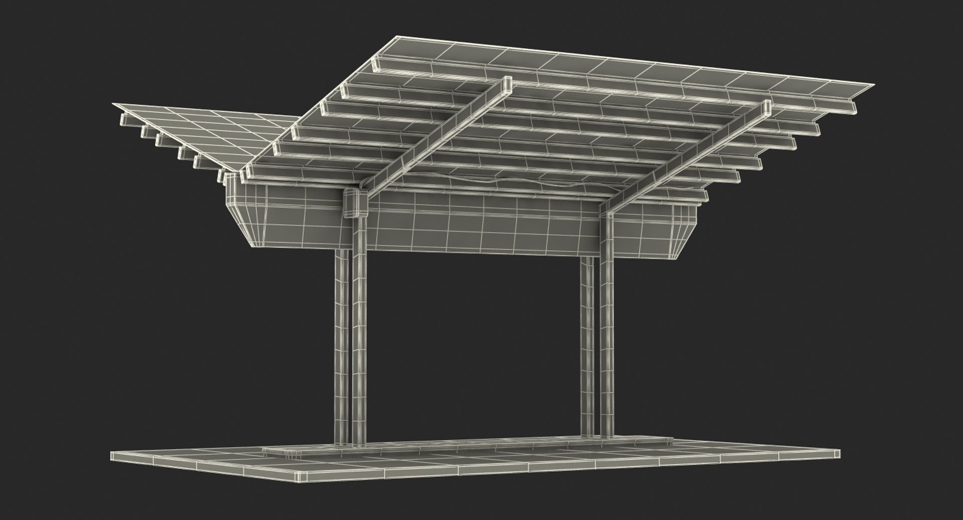 3D model solar panel charging station - TurboSquid 1407017