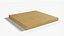 6-Zoll-Pizzaschachteln Kraftpapier Mockup