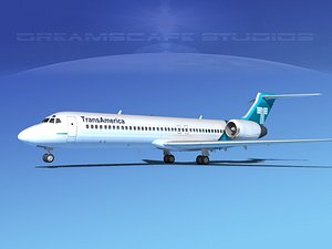 3d turbines boeing 717-200 717s model