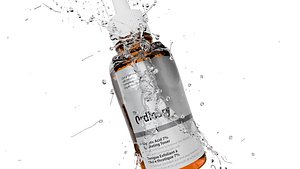 Animated Water Splash Against Cosmetic Bottle VFX in ABC Format