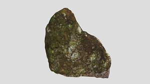 High Precision Moss Covered Rock 3D AssetKit PBR Low-poly 3D model