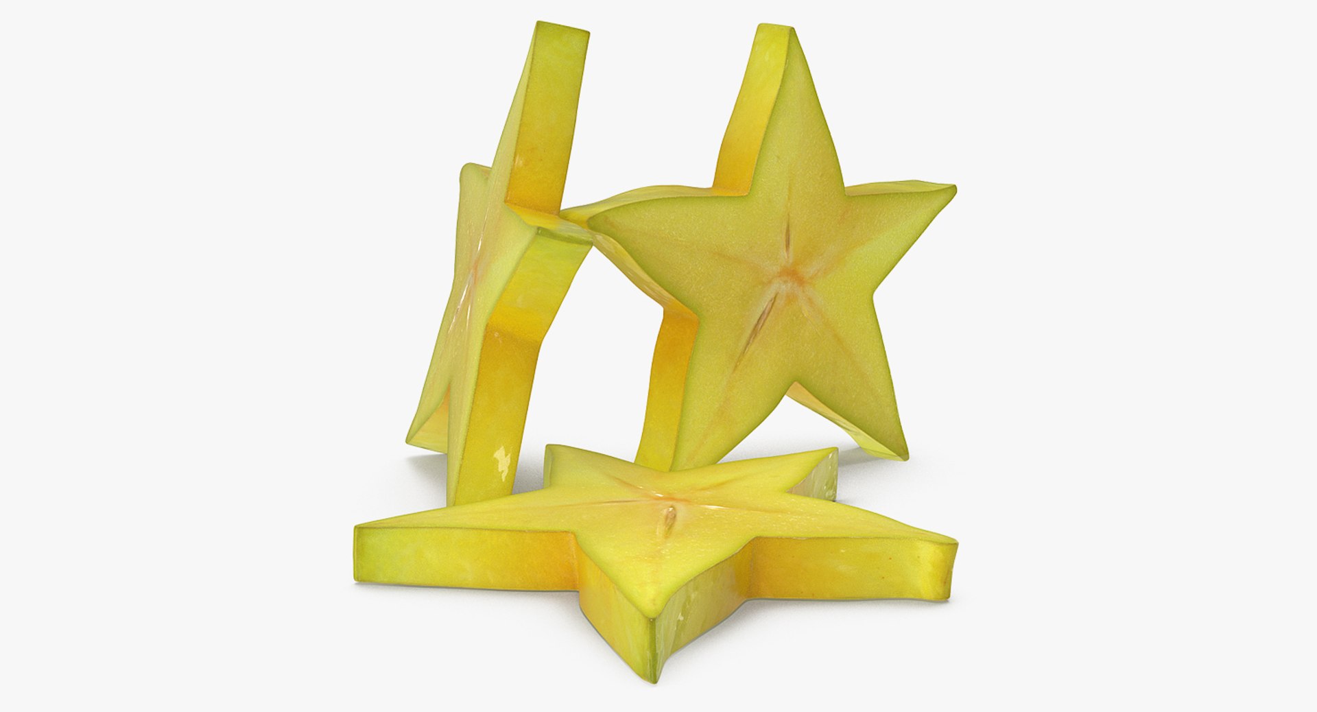Star Fruit Or Carambola Slice 3D Model 3D model preview