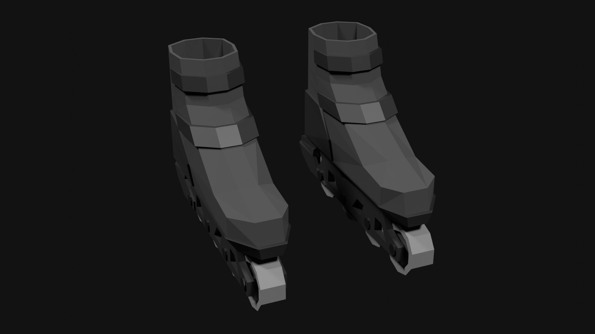 3D Lowpoly Inline Skates - TurboSquid 1854598