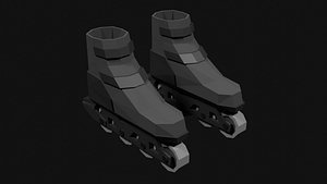 3D Lowpoly Inline Skates
