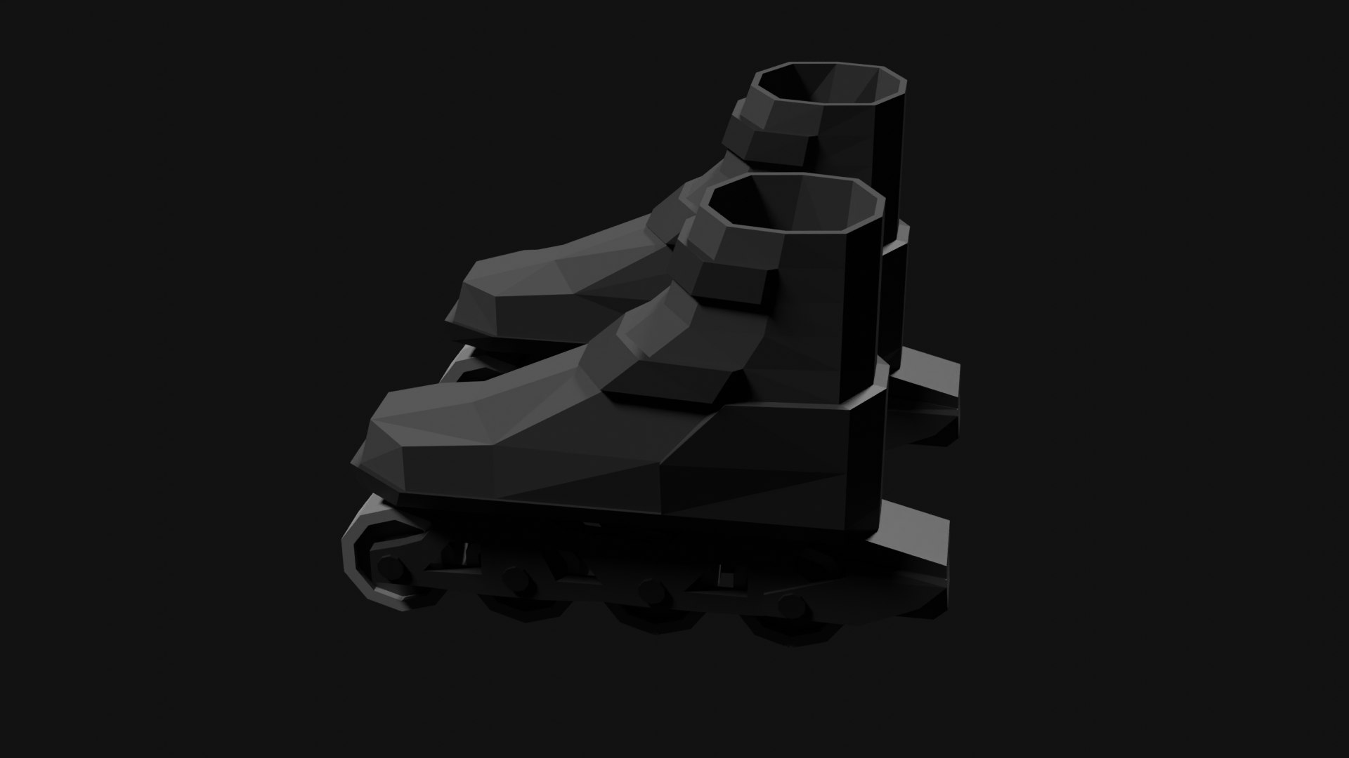 3D Lowpoly Inline Skates - TurboSquid 1854598