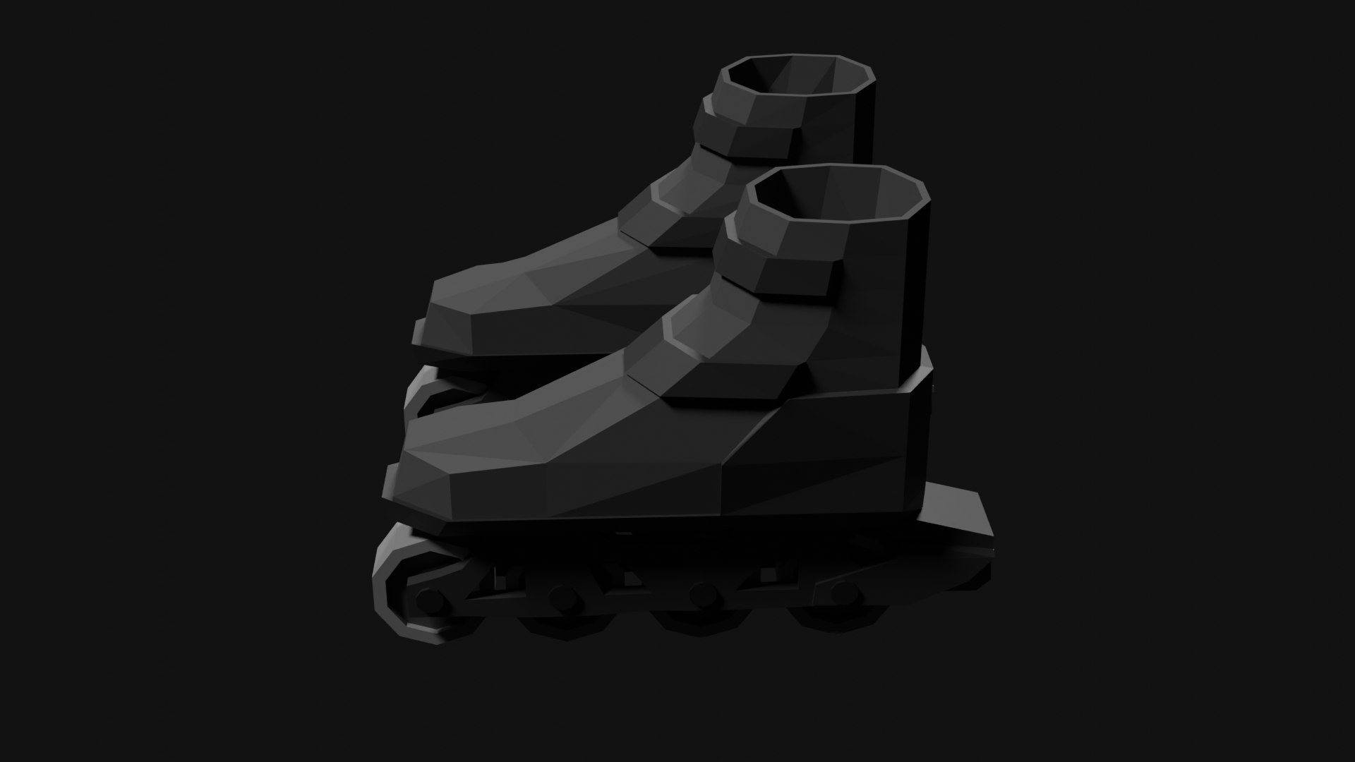 3D Lowpoly Inline Skates - TurboSquid 1854598