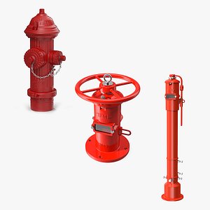 3D model Fire Hydrants Collection