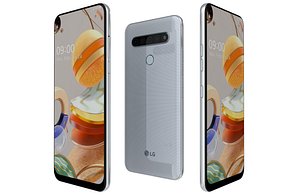 LG K61 White Low Poly 3D model