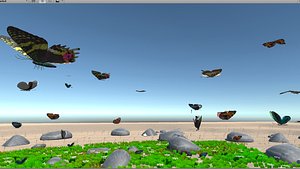 vr butterfly flying model