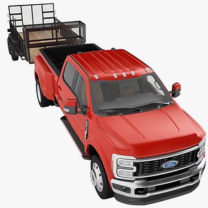 Ford Super Duty F450 2026 Landscape Trailer 03