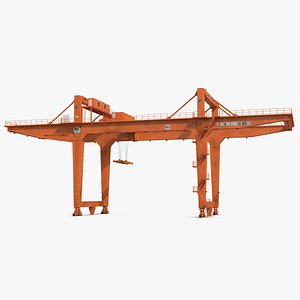3d rail mounted gantry container crane model