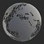 World globe solid color with wireframe 3D model