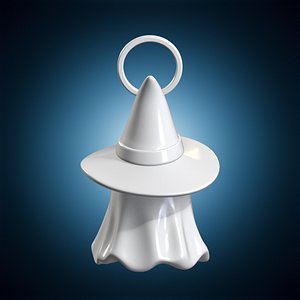 3D Ghost Hat Keychain 3D Print Model model