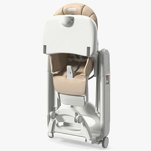 Compact Tatamia High Chair Vertical Beige Rigged
