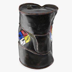 damaged chemical barrel nfpa 3D model