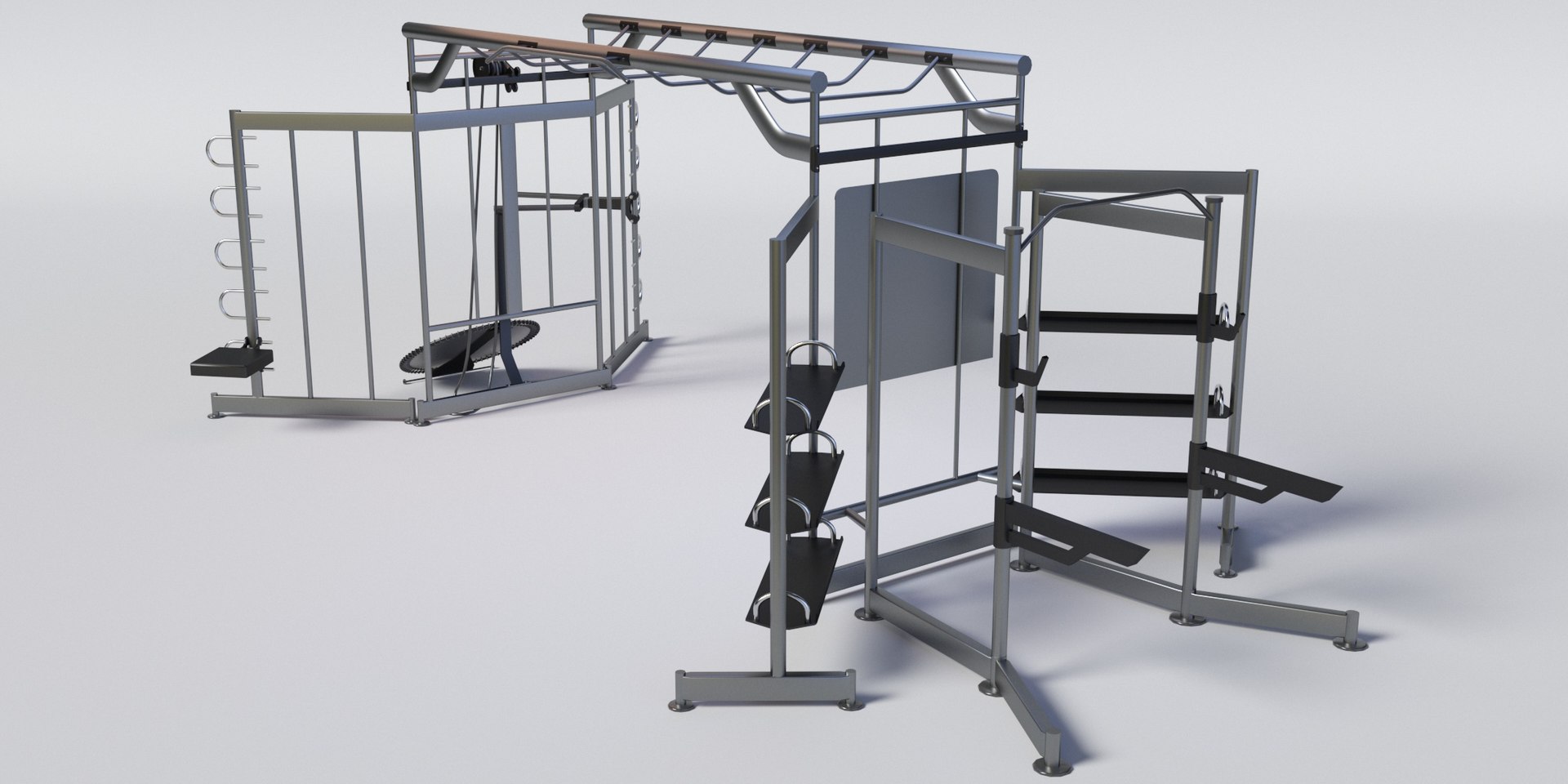 Free ATLAS GROUP TRAINING SYSTEM - Professional 3D Gym Model 3D Model ...