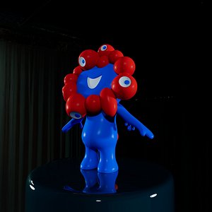 Expo 2025 mascot Myaku Osaka-Kansai -- Rigged 3D model