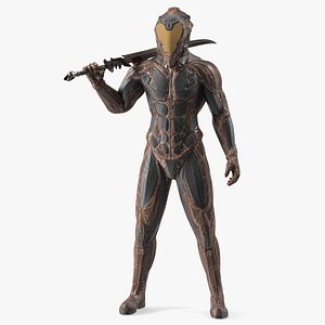 Futuristic Cosmic Soldier with Sword model