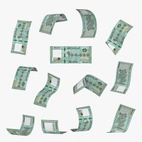 Lebanese 100000 Livres Falling Notes