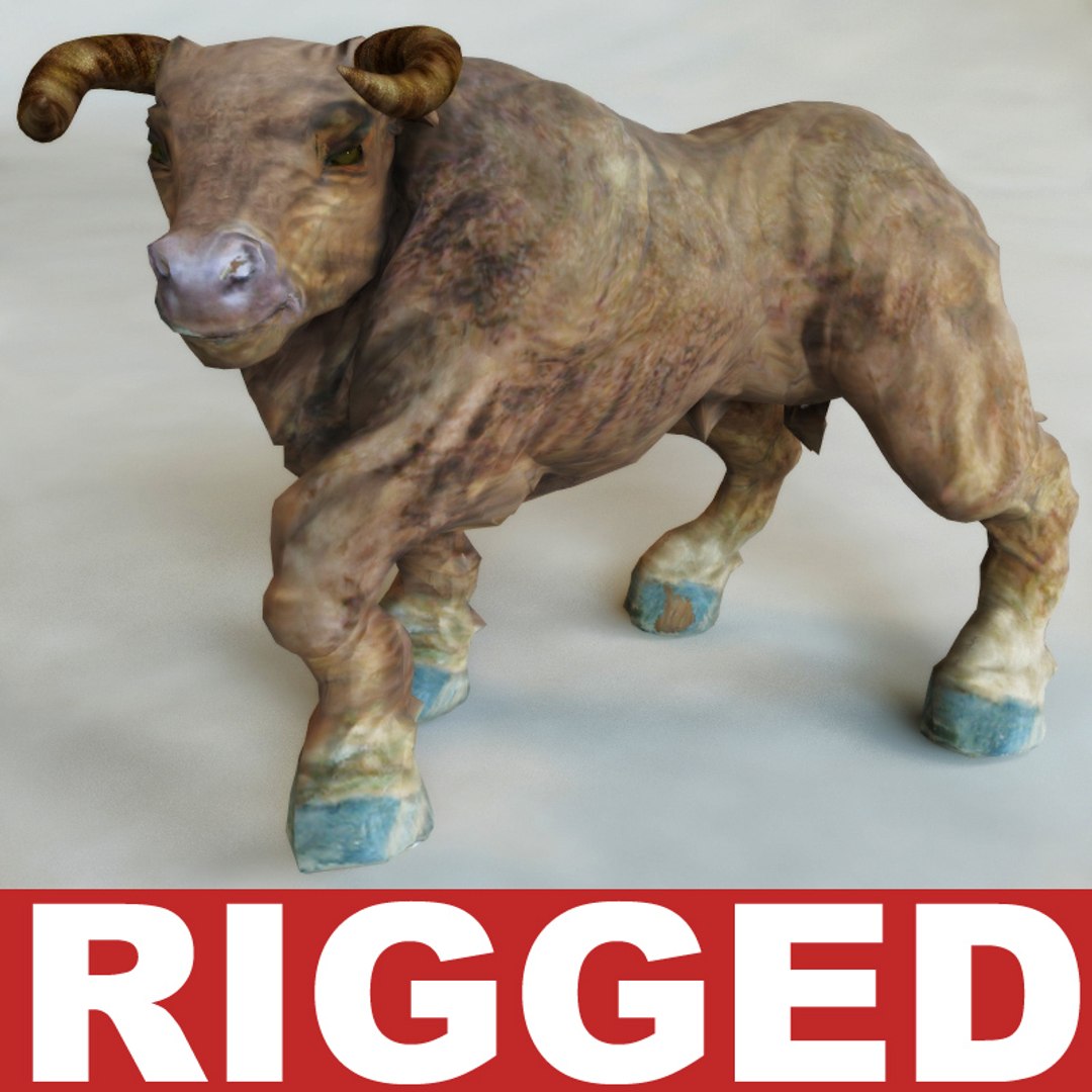 3dsmax Bull Rigged