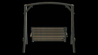 Bench Swing Hanging Chair 3D Model - Hanging Porch Swing Seat for Garden Patio and Courtyard Scene