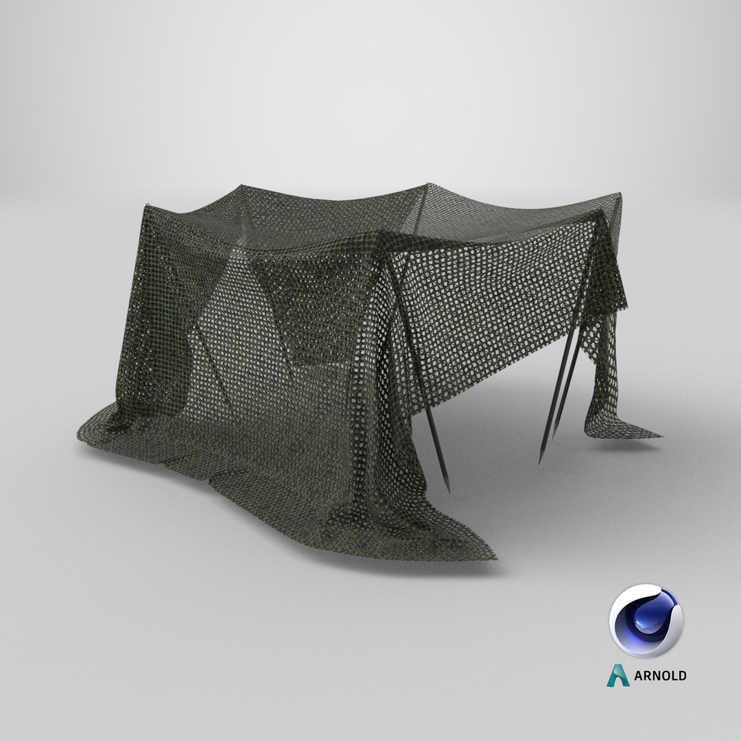 Camouflage Net Shelter model https://p.turbosquid.com/ts-thumb/GQ/PO2mxz/FJ/stemcell_cinema_4d_arnold_render/png/1787140834/1920x1080/fit_q87/22c824fe0547f158d9a56273948796b40f83678b/stemcell_cinema_4d_arnold_render.jpg