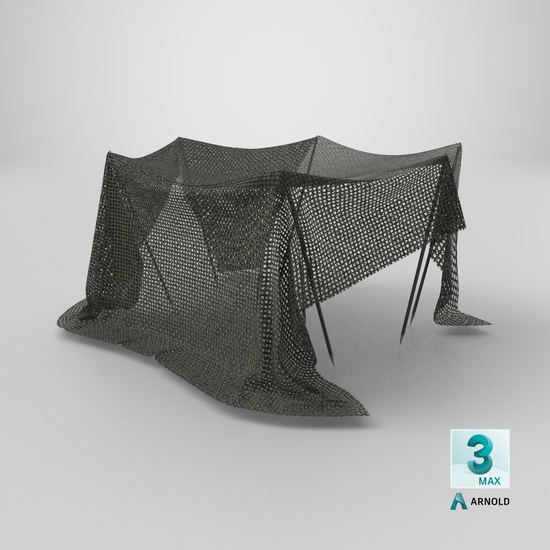 Camouflage Net Shelter model https://p.turbosquid.com/ts-thumb/GQ/PO2mxz/JS/stemcell_max_arnold_render/png/1787140840/1920x1080/fit_q87/11269419b26f57f6b724ea4b1f2b693c7fcd2fd1/stemcell_max_arnold_render.jpg