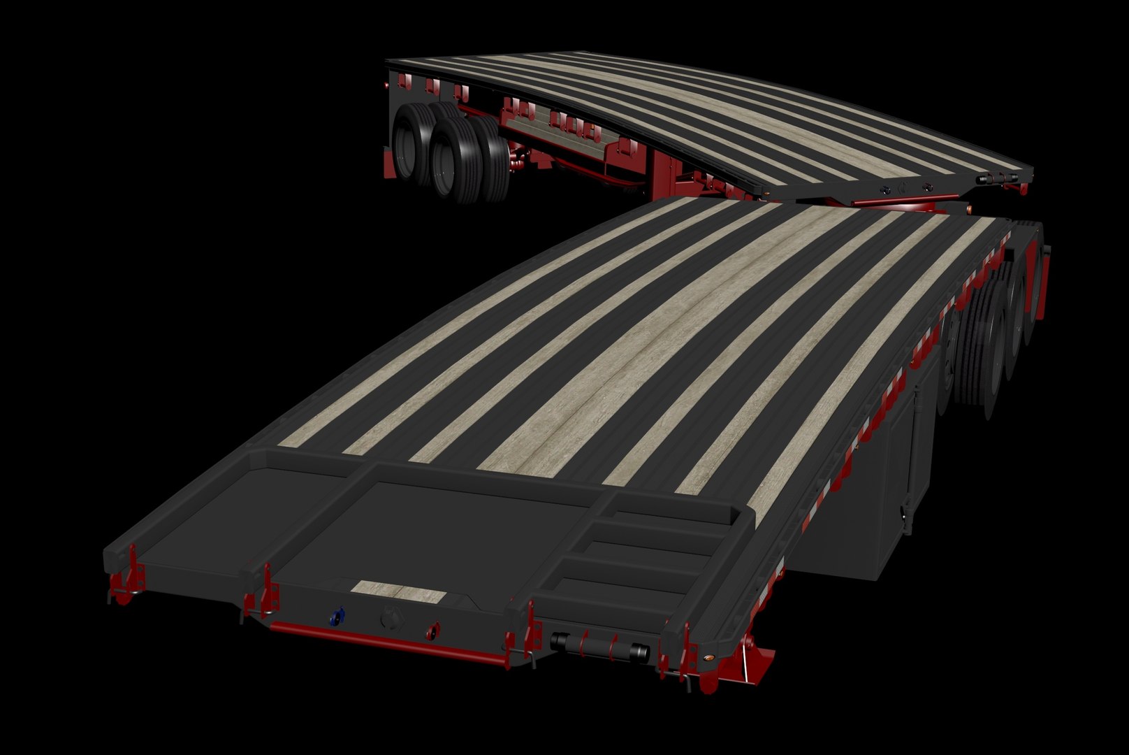 B-train Trailer 3D - TurboSquid 1171636