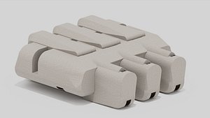 Brutalist Sculptural Building 22 3D