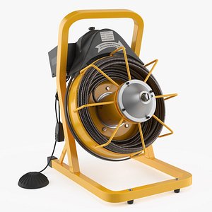 Sewer Auger Machine Yellow with Drum
