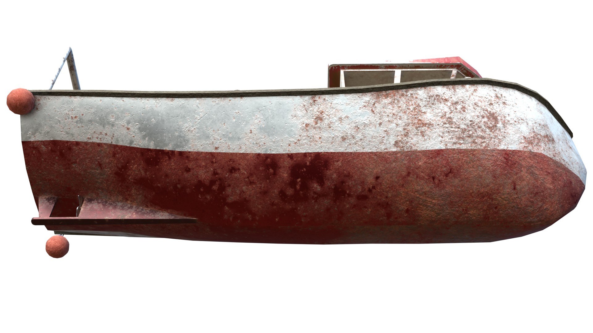 3D Old Rusty Fishing Boat - TurboSquid 2054093