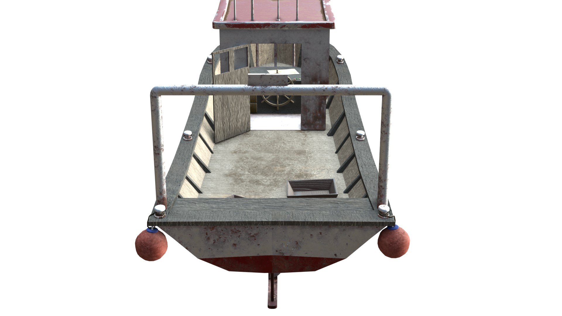3D Old Rusty Fishing Boat - TurboSquid 2054093