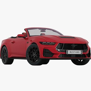 Ford Mustang GT Convertible 2024 With interior 3D model