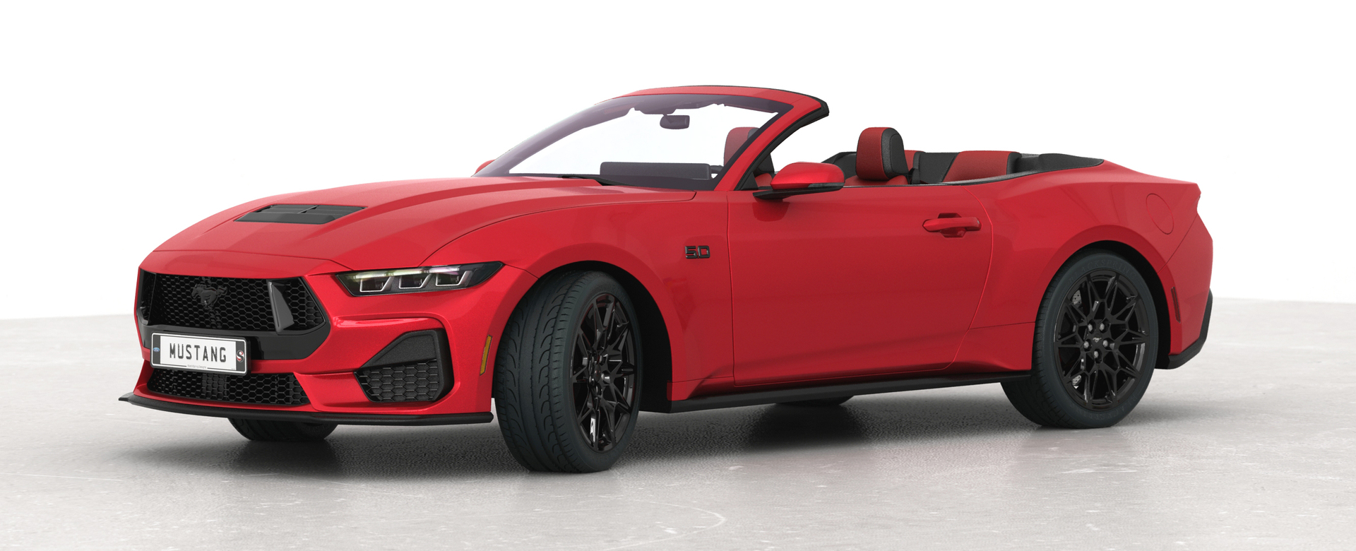 Ford Mustang GT Convertible 2024 With Interior 3D Model TurboSquid