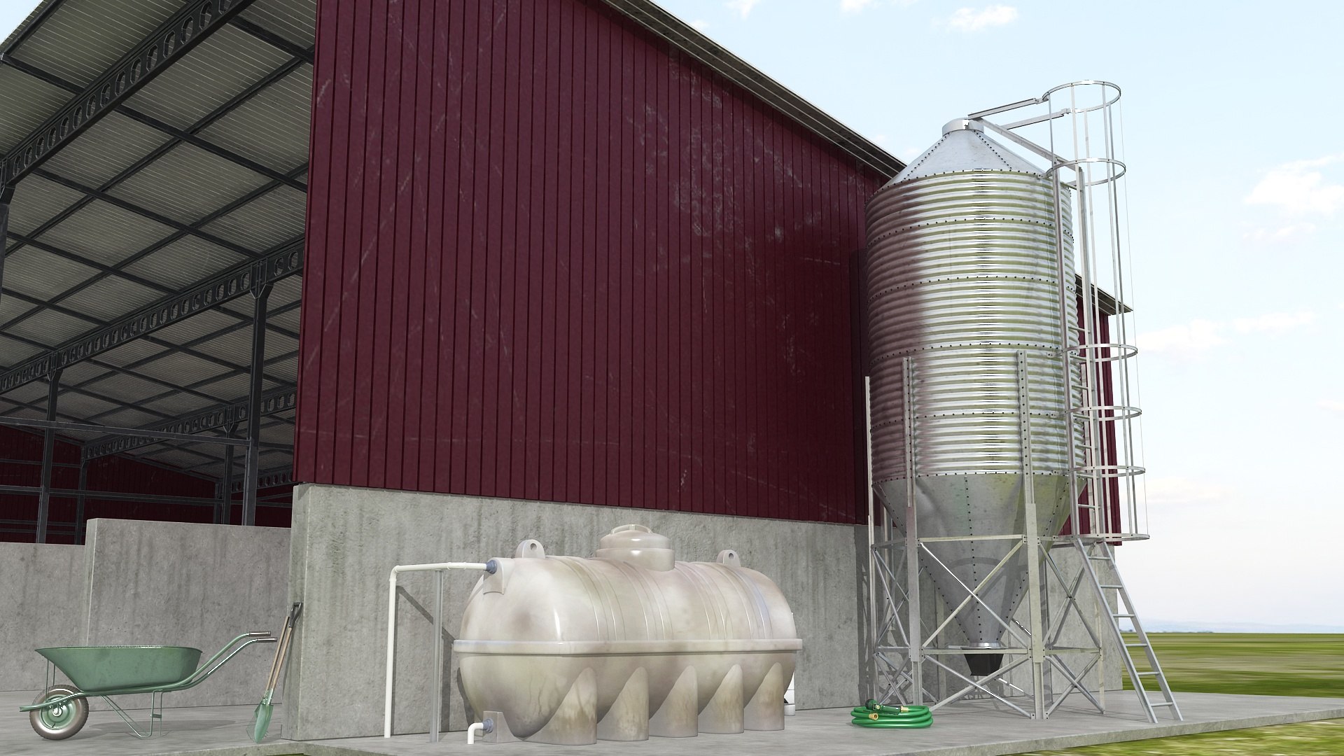 3D Model Silage Barn - TurboSquid 2279077