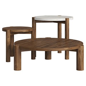 3D Drei Wave Coffee Tables by Stahl and Band