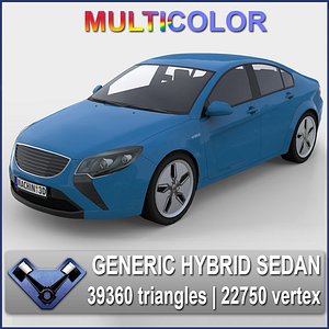 3d model generic sedan majestic